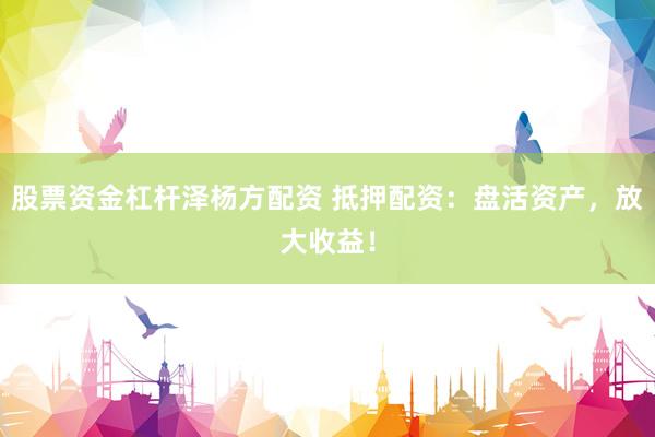 股票资金杠杆泽杨方配资 抵押配资：盘活资产，放大收益！
