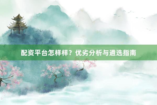 配资平台怎样样?优劣分析与遴选指南
