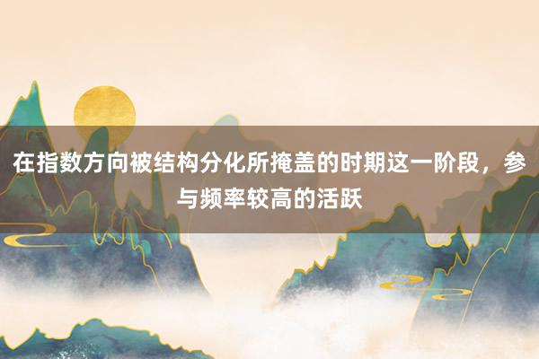 在指数方向被结构分化所掩盖的时期这一阶段，参与频率较高的活跃