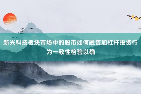 新兴科技板块市场中的股市如何融资加杠杆投资行为一致性检验以确