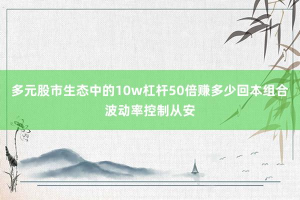 多元股市生态中的10w杠杆50倍赚多少回本组合波动率控制从安