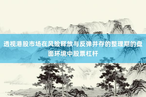透视港股市场在风险释放与反弹并存的整理期的盘面环境中股票杠杆