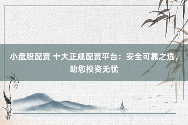 小盘股配资 十大正规配资平台：安全可靠之选，助您投资无忧