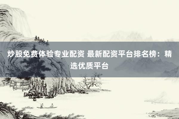 炒股免费体验专业配资 最新配资平台排名榜：精选优质平台