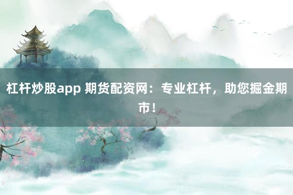 杠杆炒股app 期货配资网：专业杠杆，助您掘金期市！
